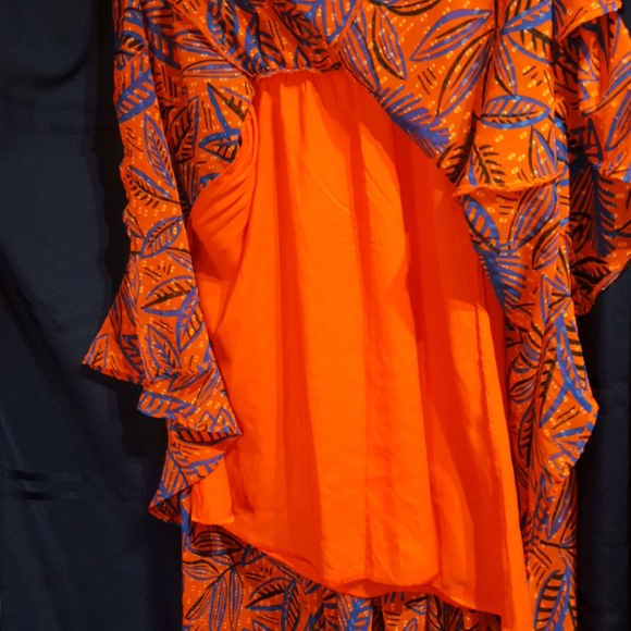 ALEXIS Tropical Leaf Asymmetrical Hem Dress - Picture 10 of 12